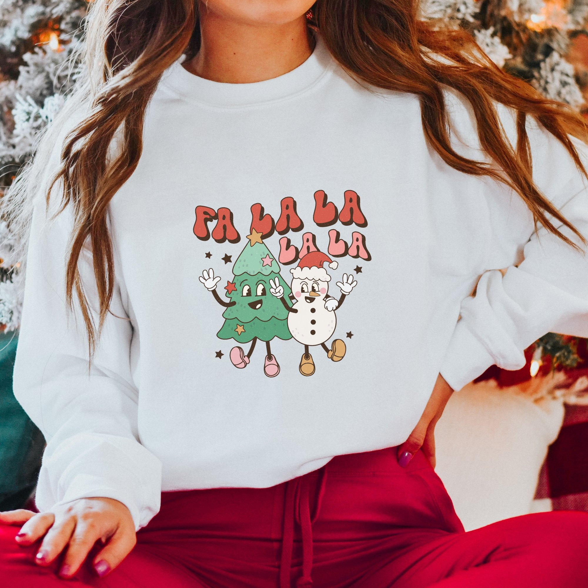 Retro Fa La La Christmas Sweatshirt - Trendznmore