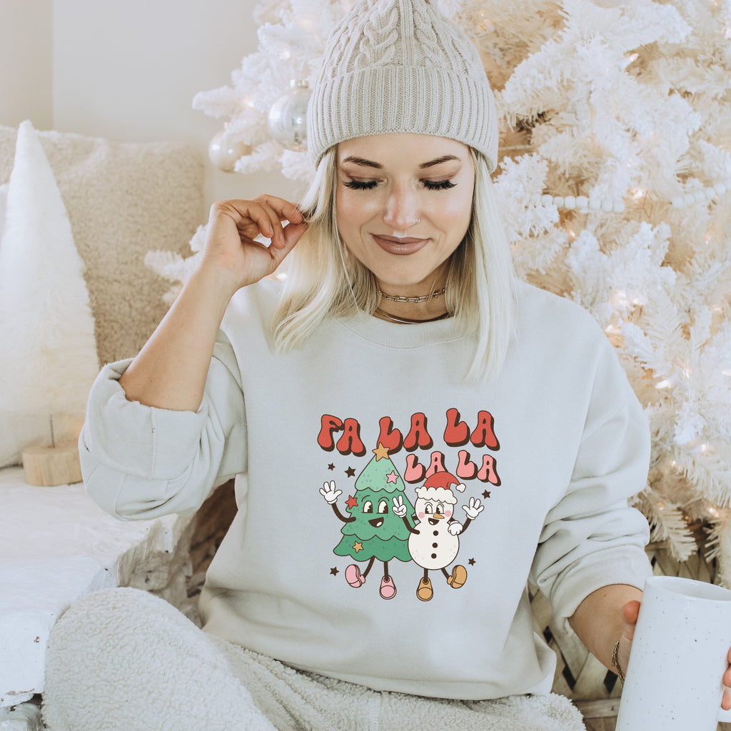 Retro Fa La La Christmas Sweatshirt - Trendznmore