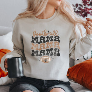 Retro Football Mama Crewneck Sweatshirt - Trendznmore