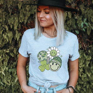 Retro Groovy Lucky Vibes St. Patrick's Day T-Shirt - Trendznmore
