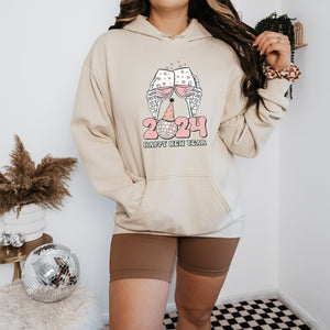 Retro Happy New Year 2024 Hoodie - Trendznmore