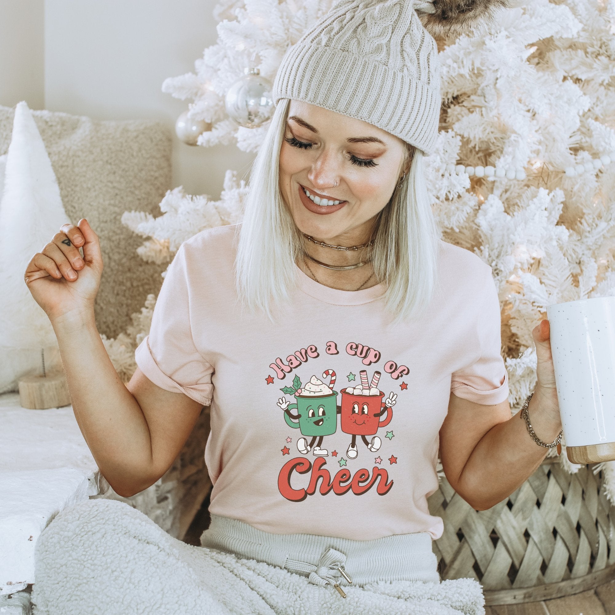 Retro Have A Cup Of Cheer Christmas T-Shirt - Trendznmore