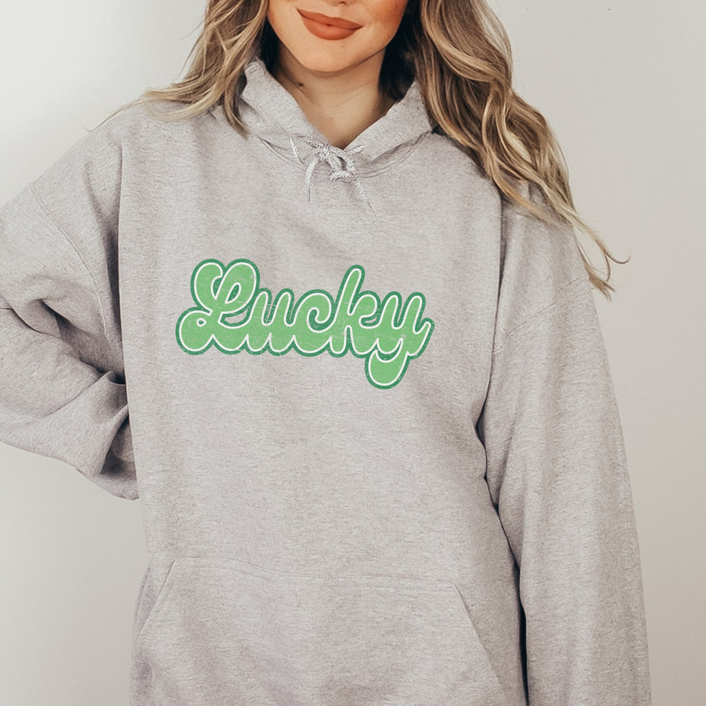 Retro Lucky St. Patrick's Day Crewneck Hoodie - Trendznmore