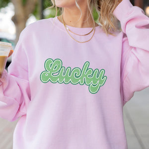 Retro Lucky St. Patrick's Day Crewneck Sweatshirt (S-2XL) - Trendznmore