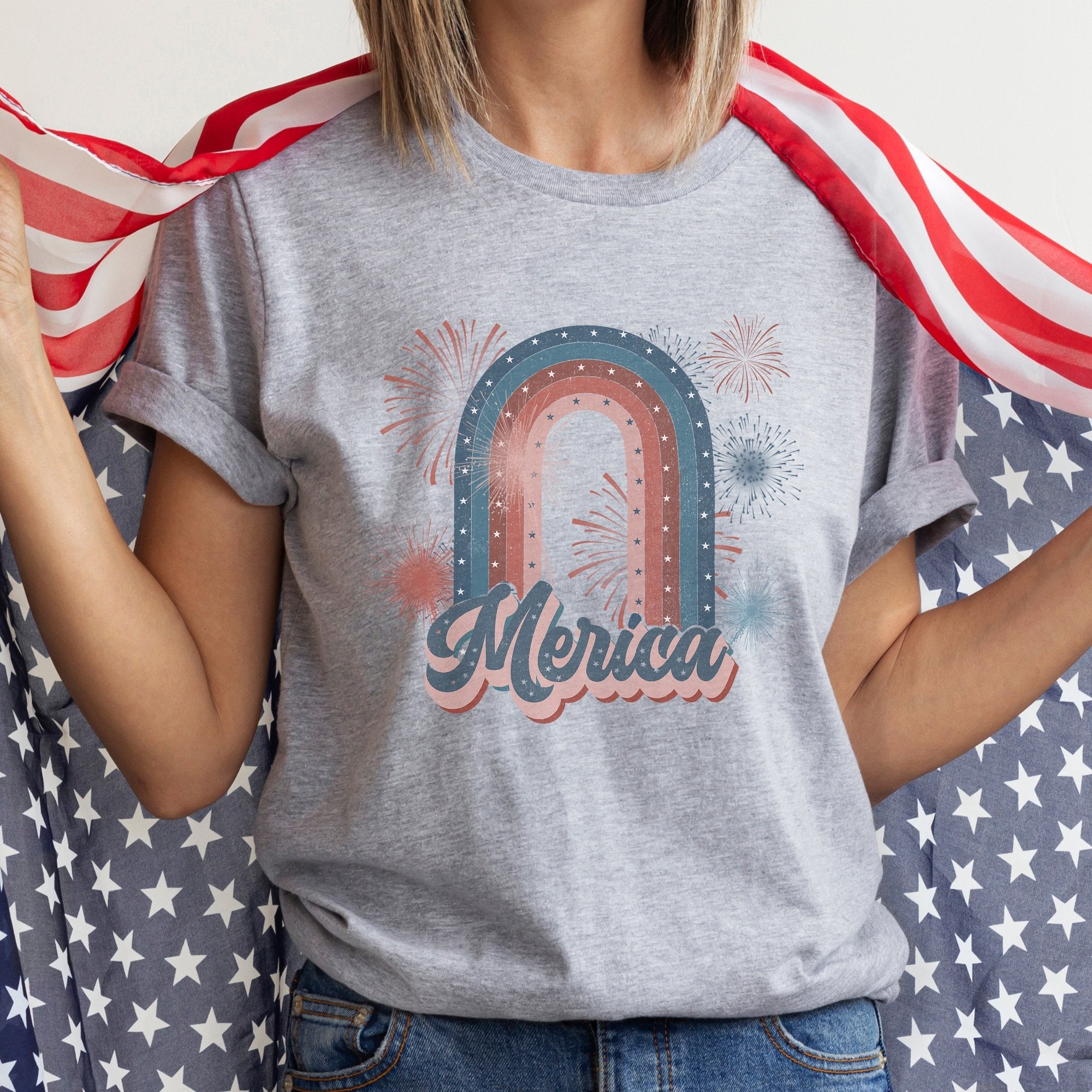 Retro Merica Patriotic T-Shirt - Trendznmore