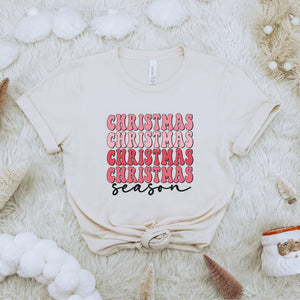 Retro Pink Christmas Season T-Shirt - Trendznmore