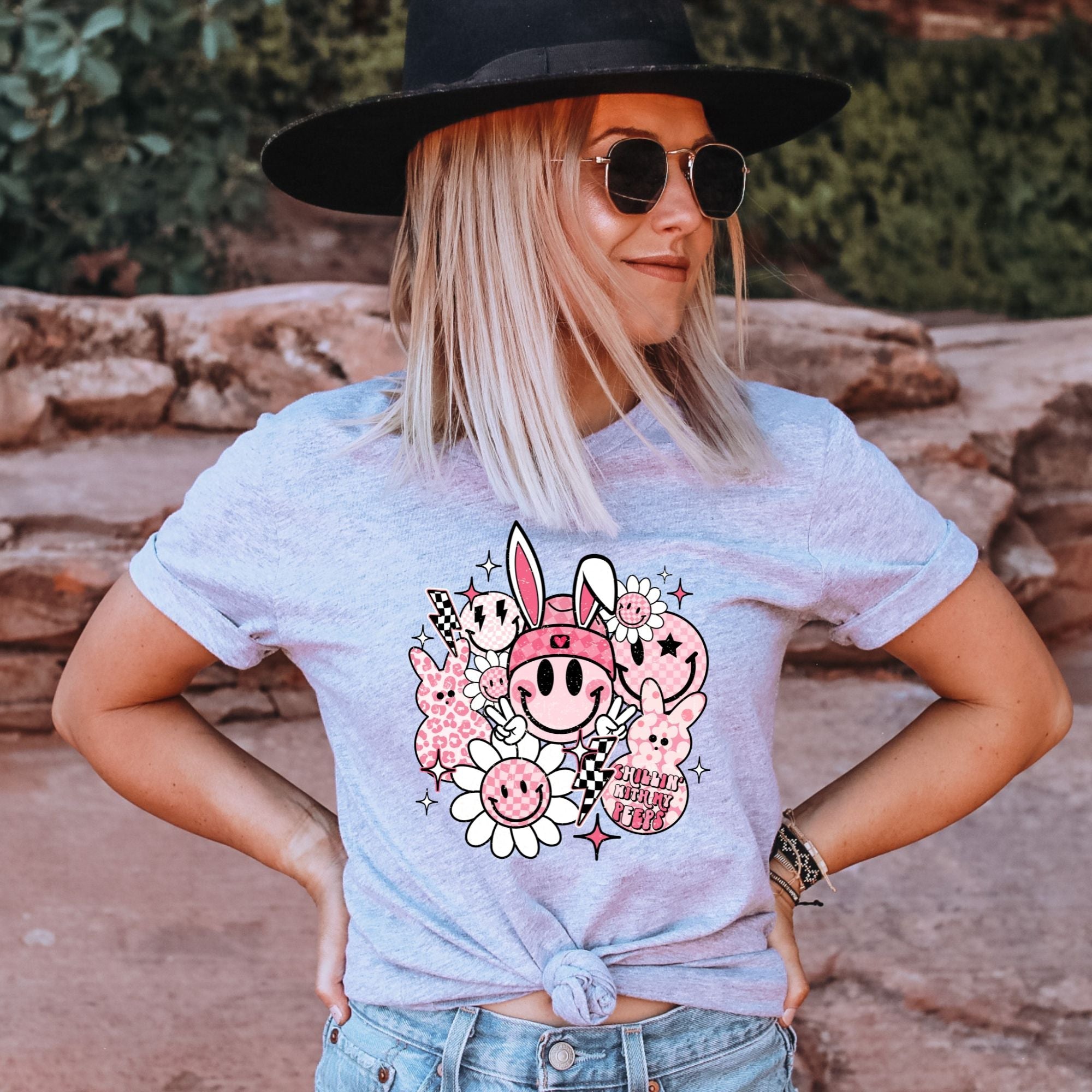 Retro Pink Easter T-Shirt - Trendznmore