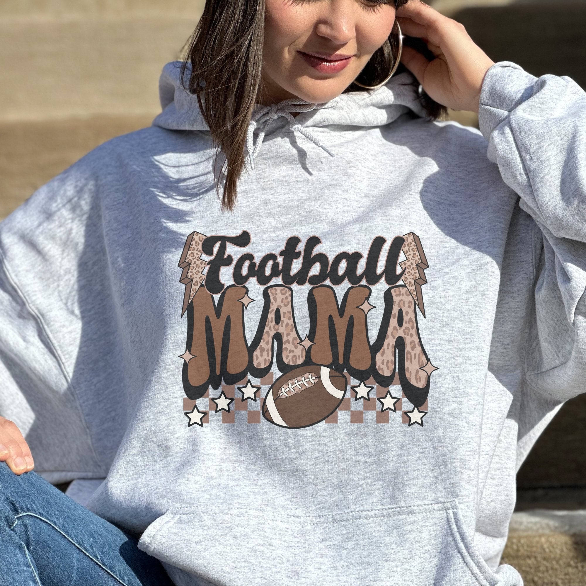 Retro Style Football Mama Graphic Hoodie - Trendznmore