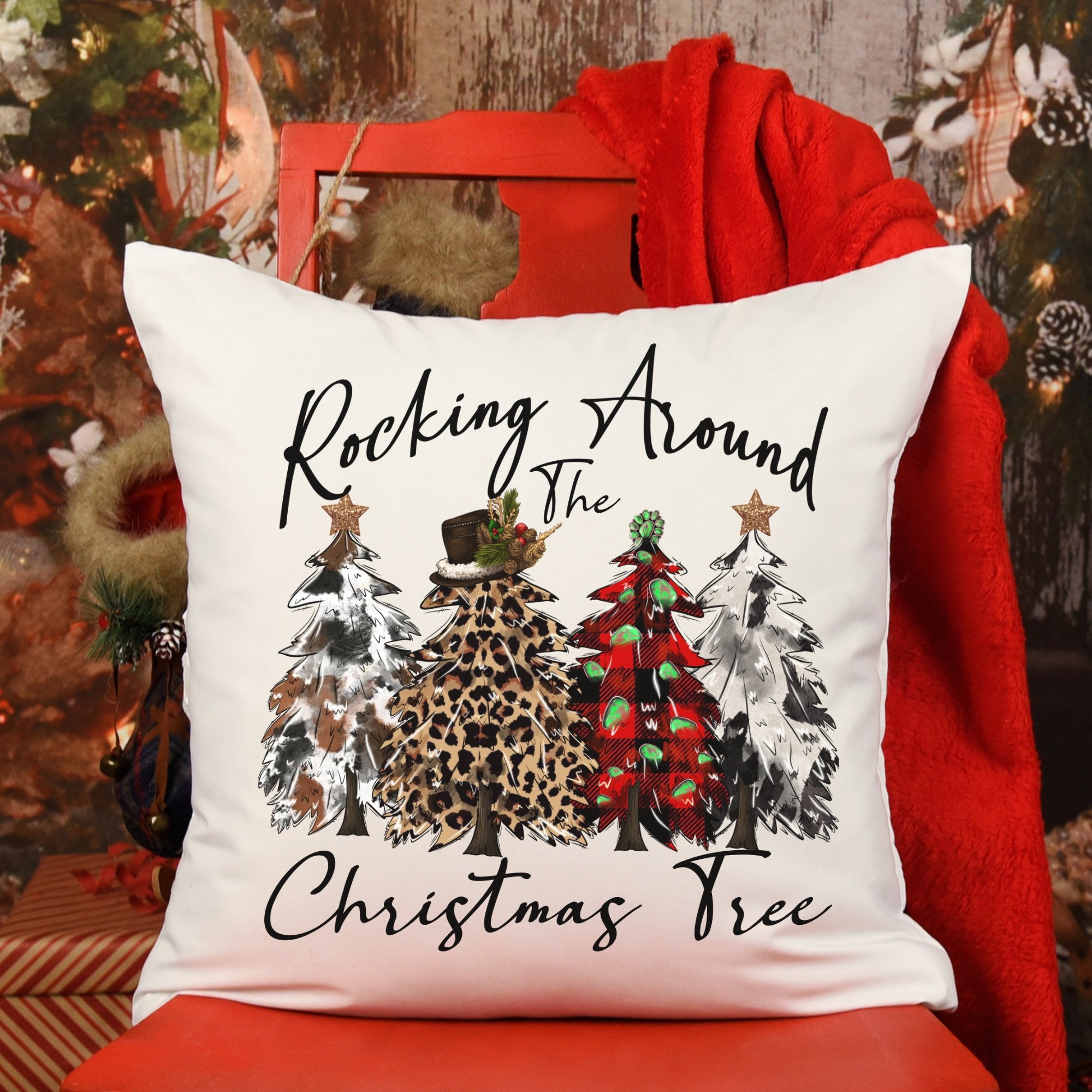 Rocking Around The Christmas Tree Christmas Pillow Cover - Trendznmore