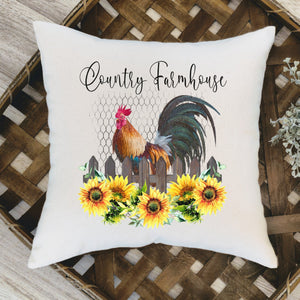 Rooster Country Farmhouse Pillow Cover - Trendznmore