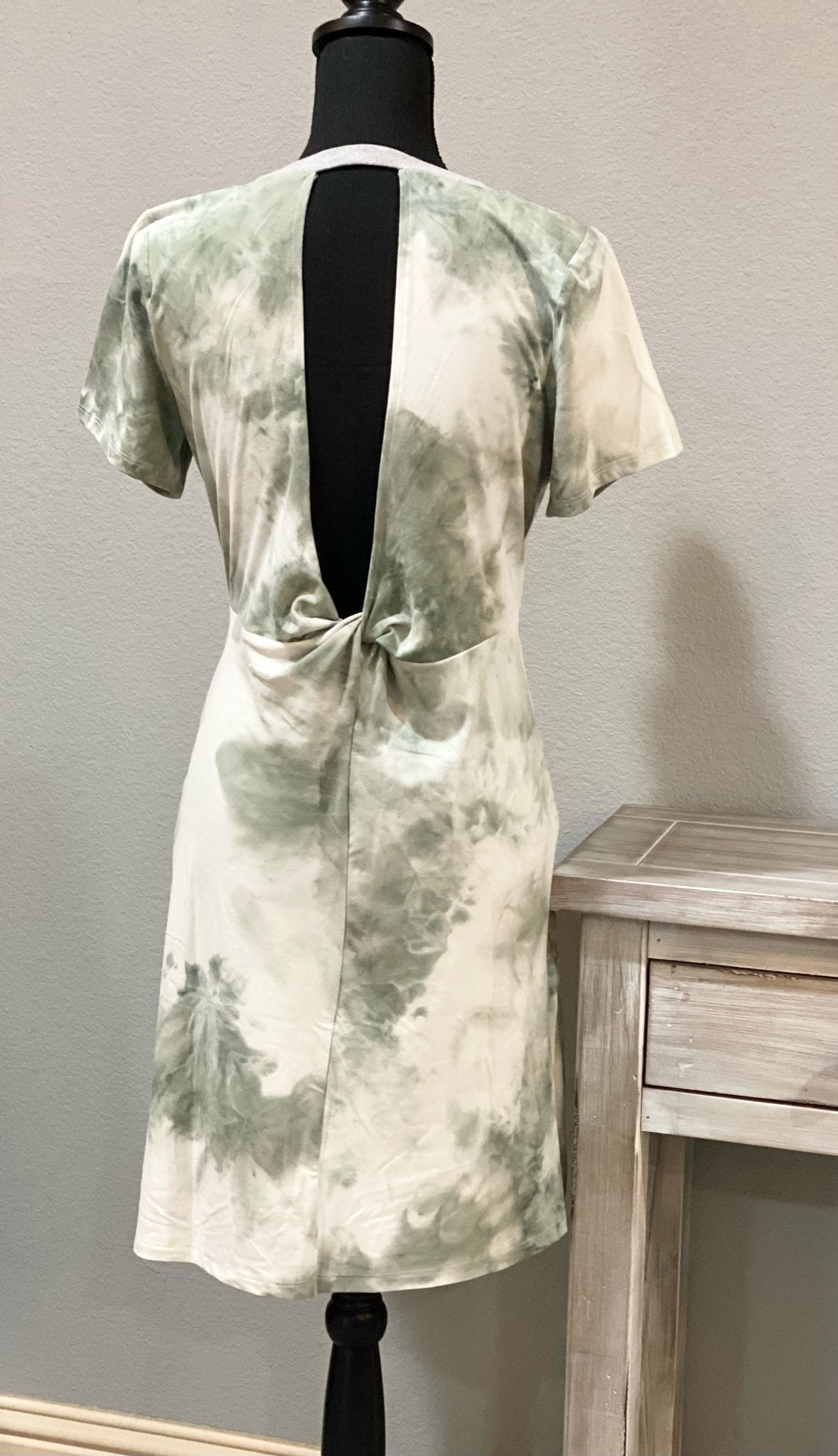 Sage Open Back Tie Dye Mini Dress - Trendznmore