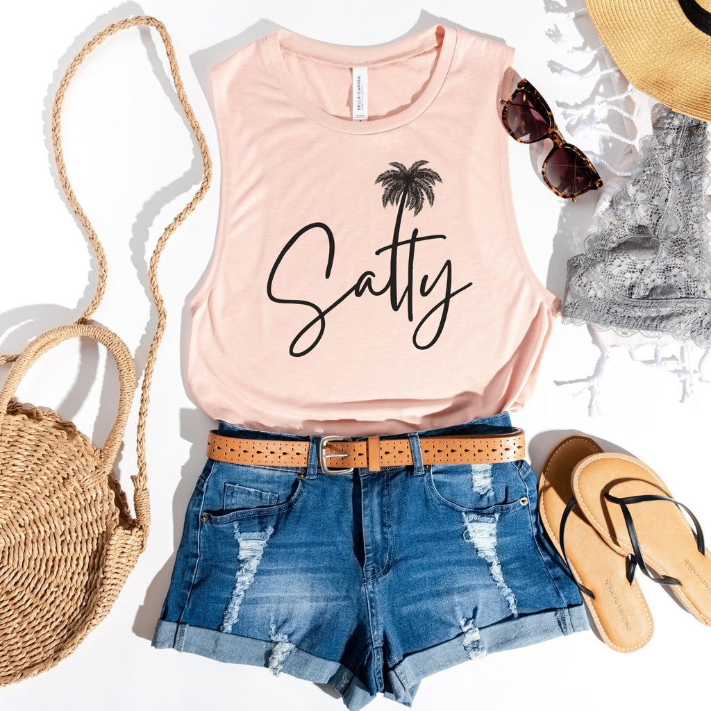 Salty Beach Bella Canvas Muscle Tank Top - Trendznmore