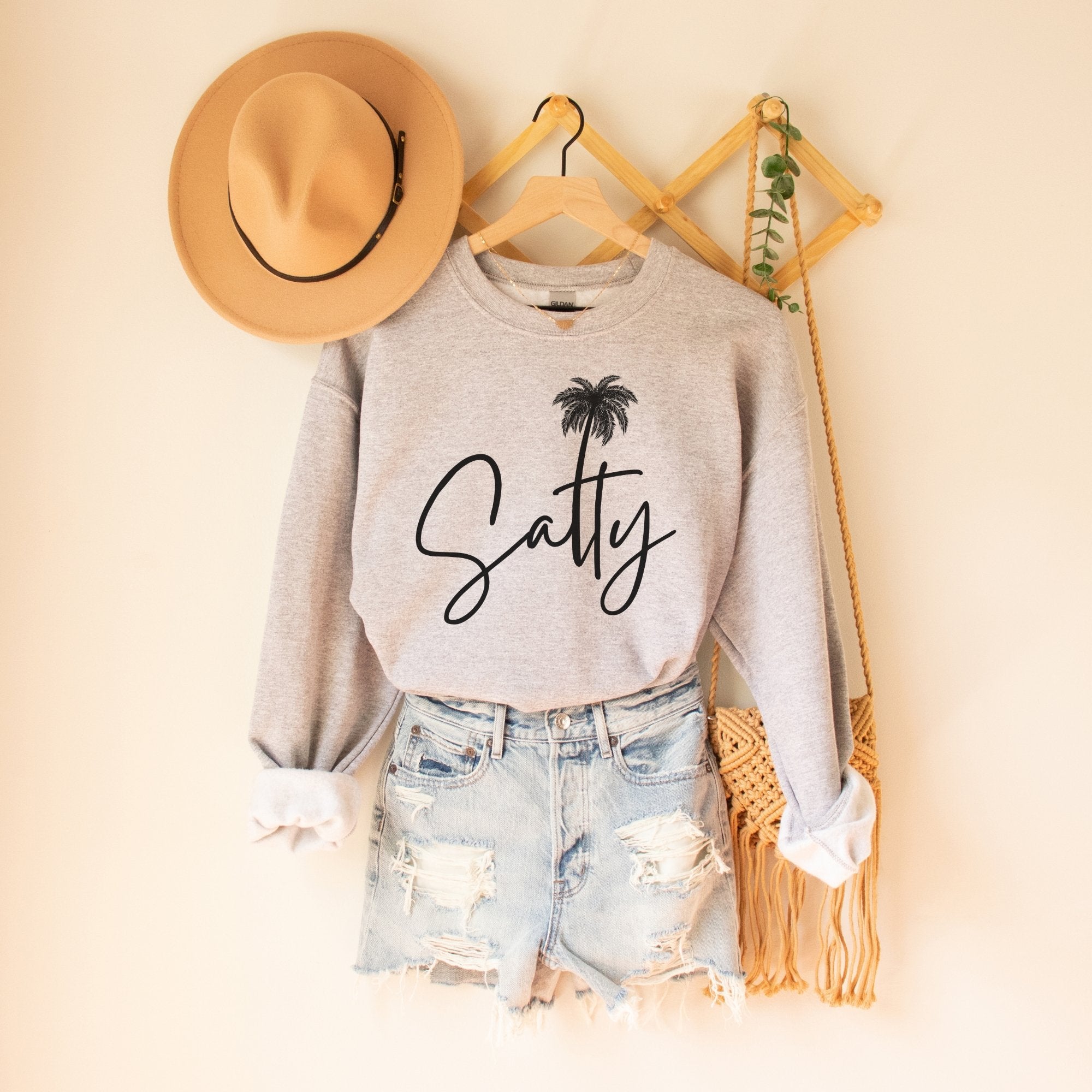Salty Beach Crewneck Sweatshirt - Trendznmore
