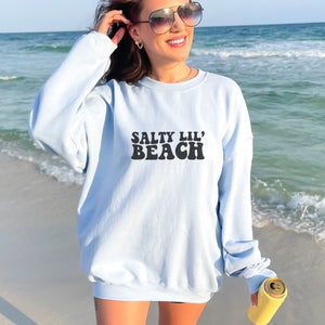 Salty Lil Beach Crewneck Sweatshirt - Trendznmore