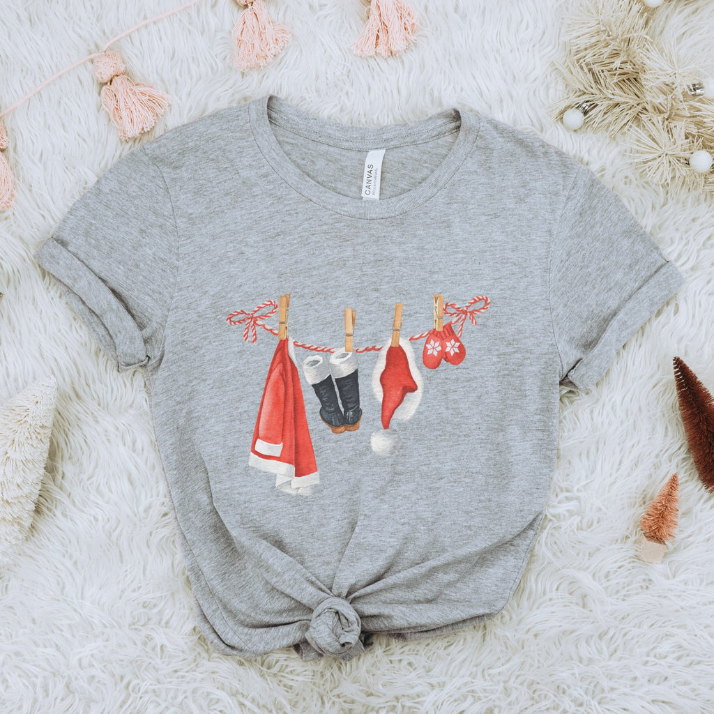 Santa suit clothes line Christmas T-shirt - Trendznmore