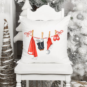 Santa's Clothes Line Christmas Pillow Cover - Trendznmore