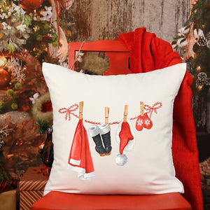 Santa's Clothes Line Christmas Pillow Cover - Trendznmore
