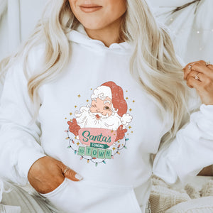 Santa's coming to town Christmas hoodie - Trendznmore