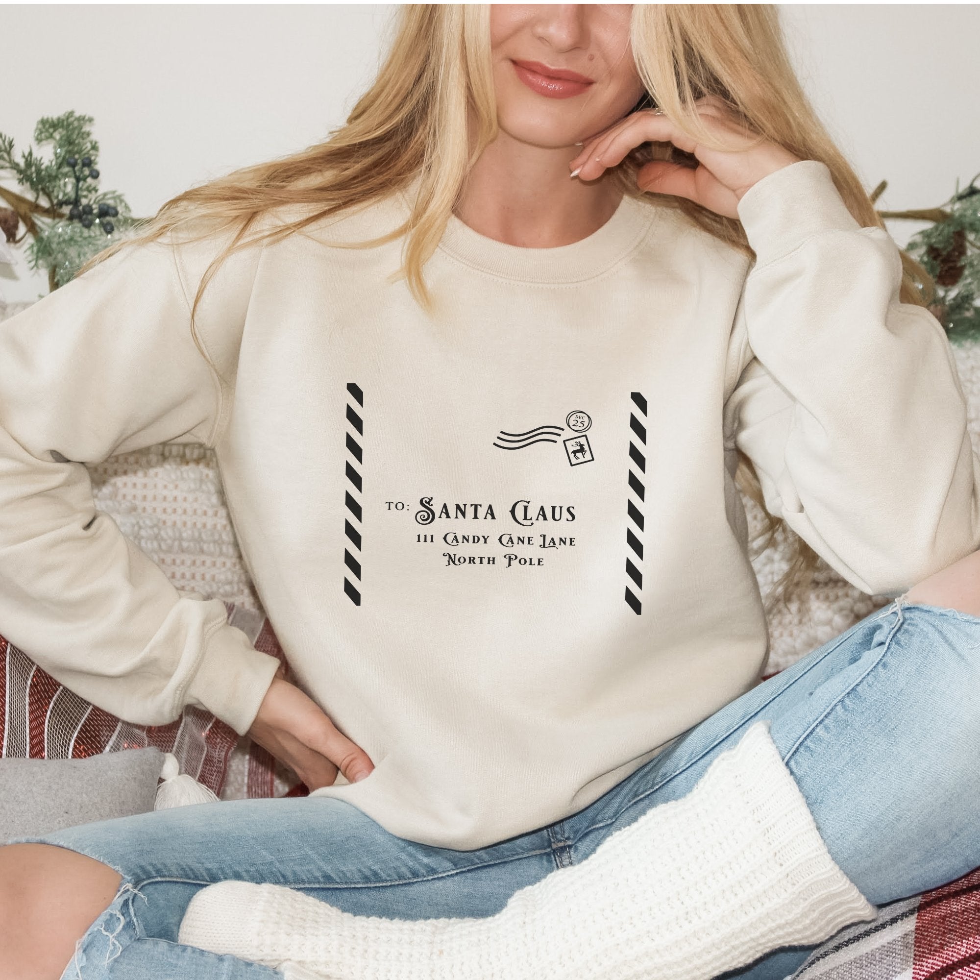 Santa's Envelope Christmas Sweatshirt - Trendznmore