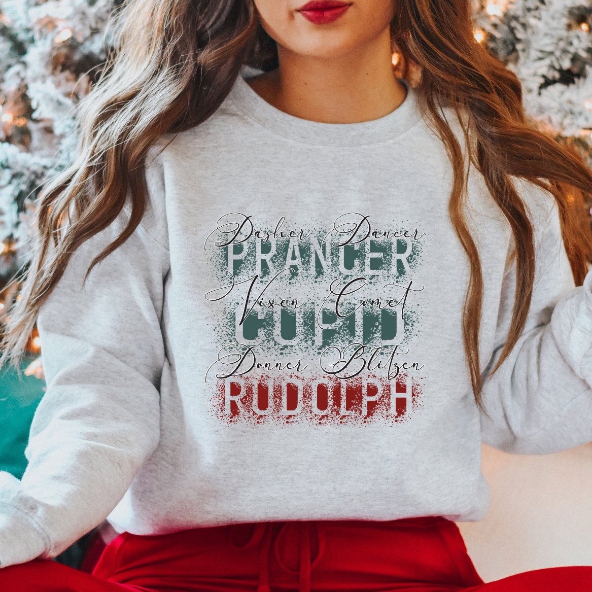Santa's Reindeer Christmas Sweatshirt - Trendznmore