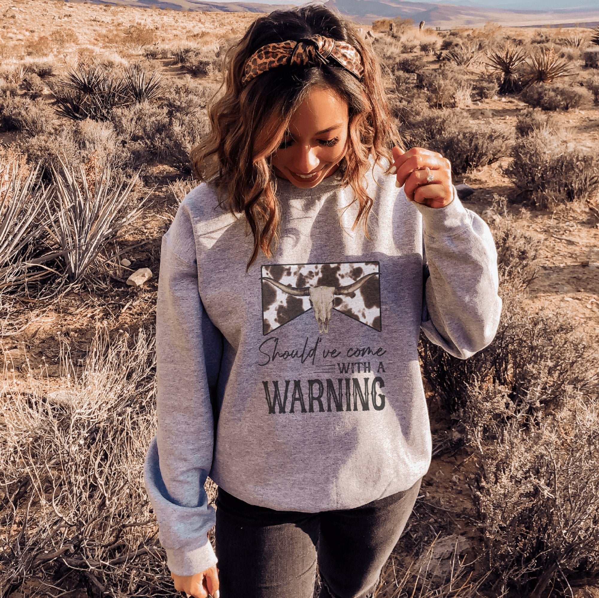 Should've Called with a Warning Crewneck Sweatshirt - Trendznmore