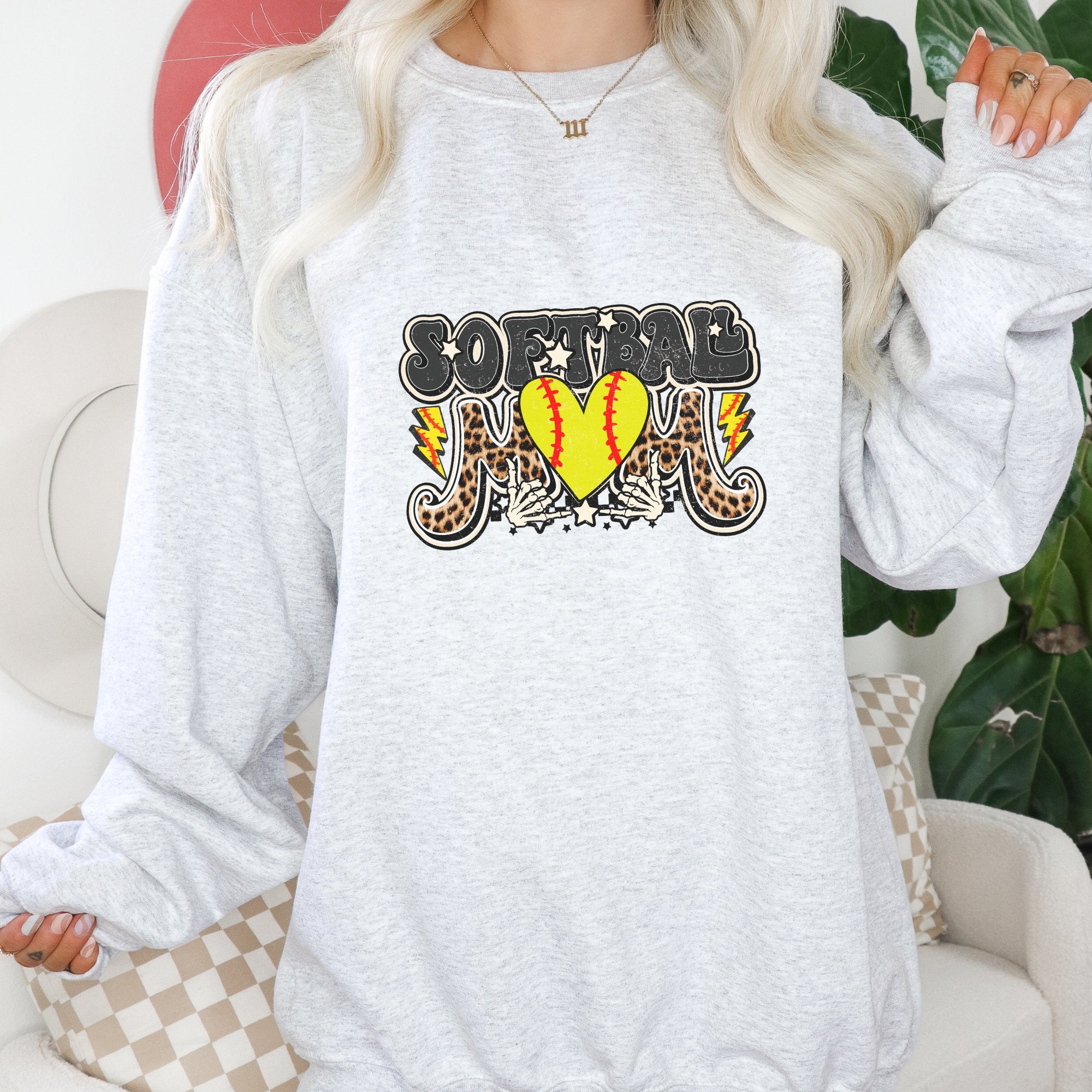 Softball Mom Crewneck Sweatshirt - Trendznmore