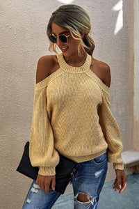 Solid Off the Shoulder Sweater - Trendznmore