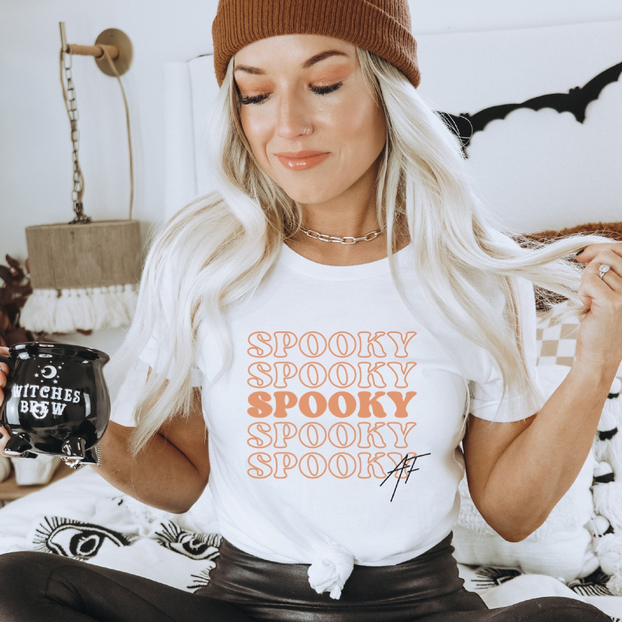 Spooky AF Retro Halloween T-Shirt - Trendznmore
