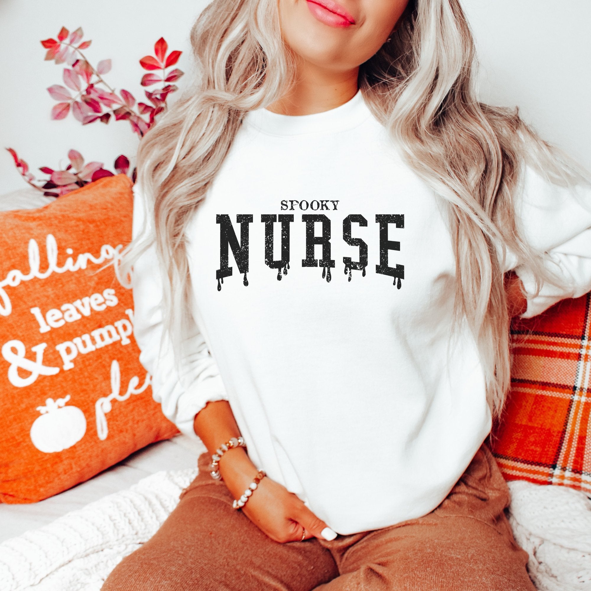 Spooky Nurse Halloween Sweatshirt - Trendznmore