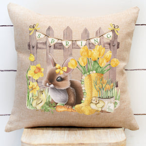 Spring Bunny Pillow Cover - Trendznmore