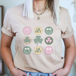 St. Patrick's Day Emoji Collage T-Shirt - Trendznmore