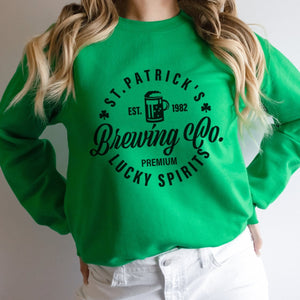 St. Patrick's Lucky Spirits St. Patrick's Day Crewneck Sweatshirt (S-2XL) - Trendznmore