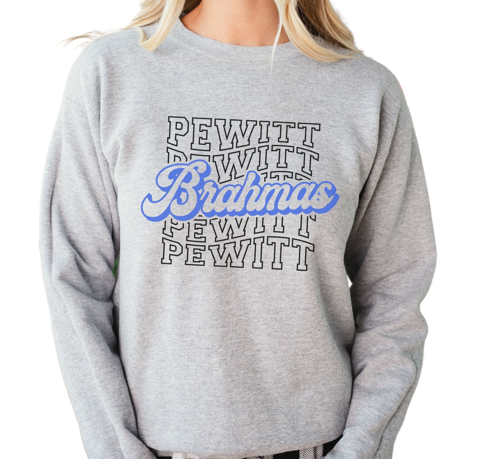 Stacked Pewitt Brahmas Adult Sweatshirt - Trendznmore