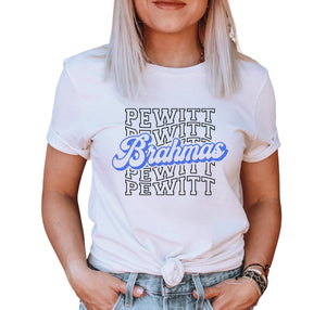 Stacked Pewitt Brahmas Adult T-Shirt - Trendznmore