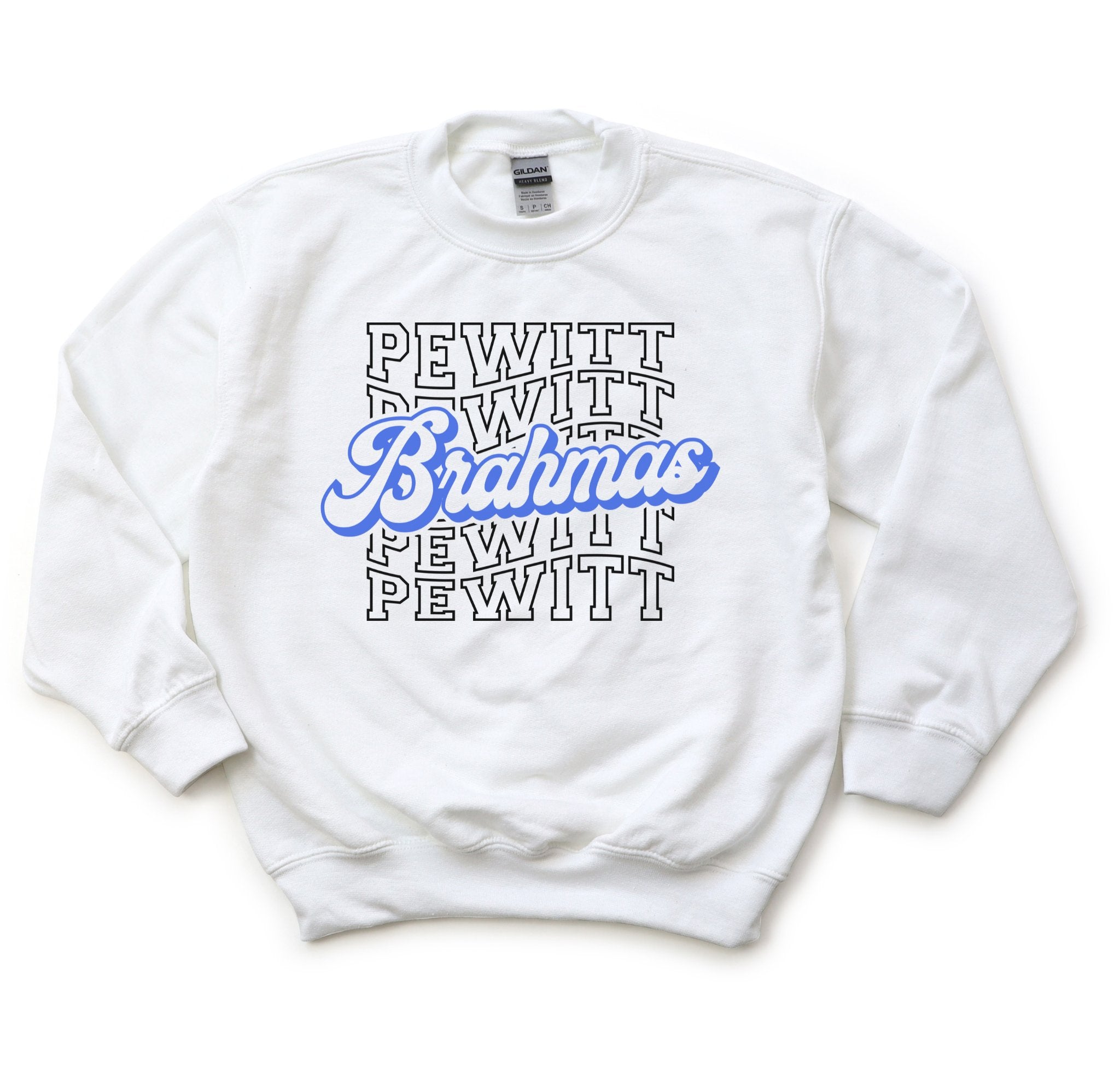 Stacked Pewitt Brahmas Youth Sweatshirt - Trendznmore