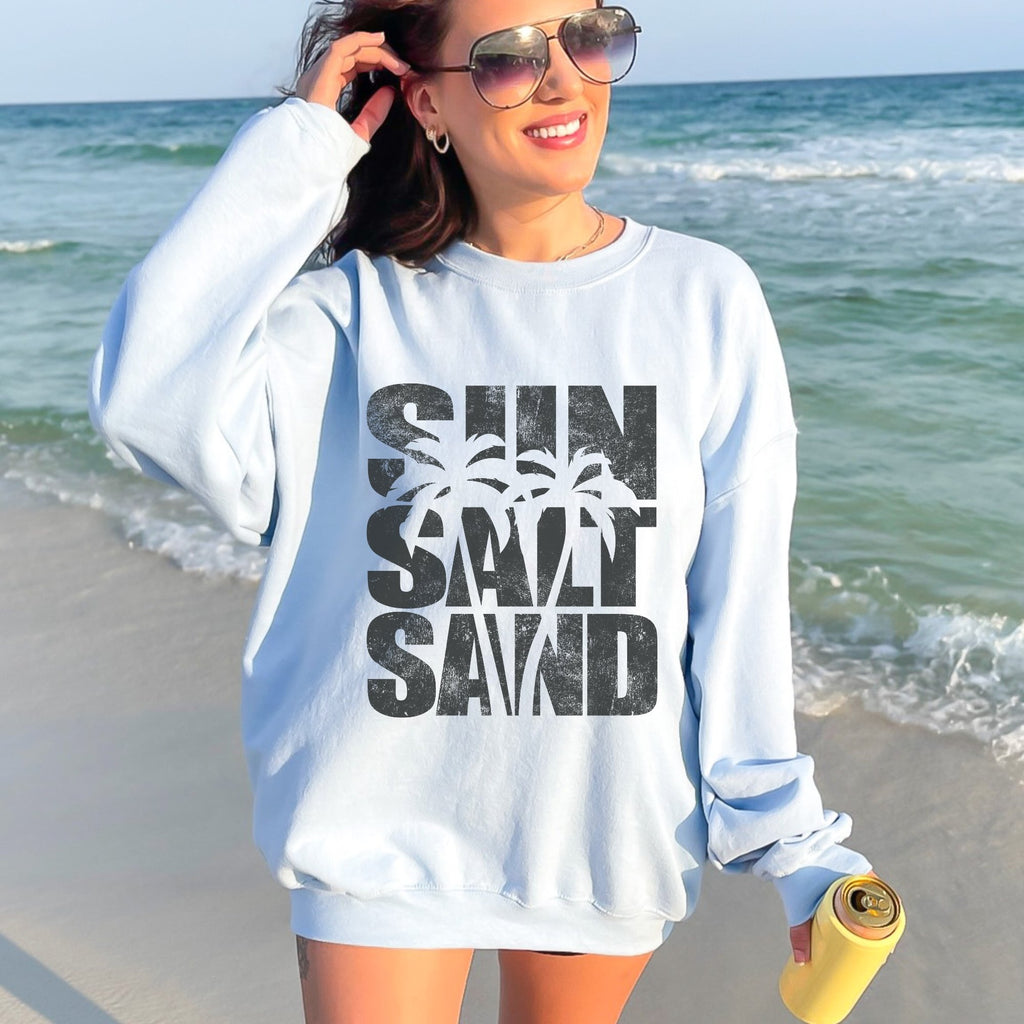 Sun Salt Sand Beach Crewneck Sweatshirt - Trendznmore