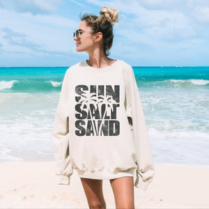 Sun Salt Sand Beach Crewneck Sweatshirt - Trendznmore