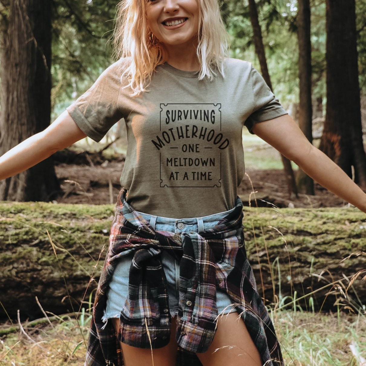 Surviving Motherhood One Meltdown at a Time T-Shirt - Trendznmore
