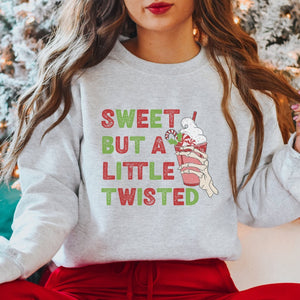 Sweet but a Little Twisted Christmas Crewneck Sweatshirt - Trendznmore