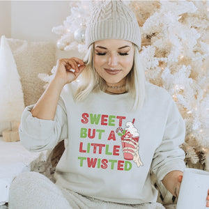 Sweet but a Little Twisted Christmas Crewneck Sweatshirt - Trendznmore