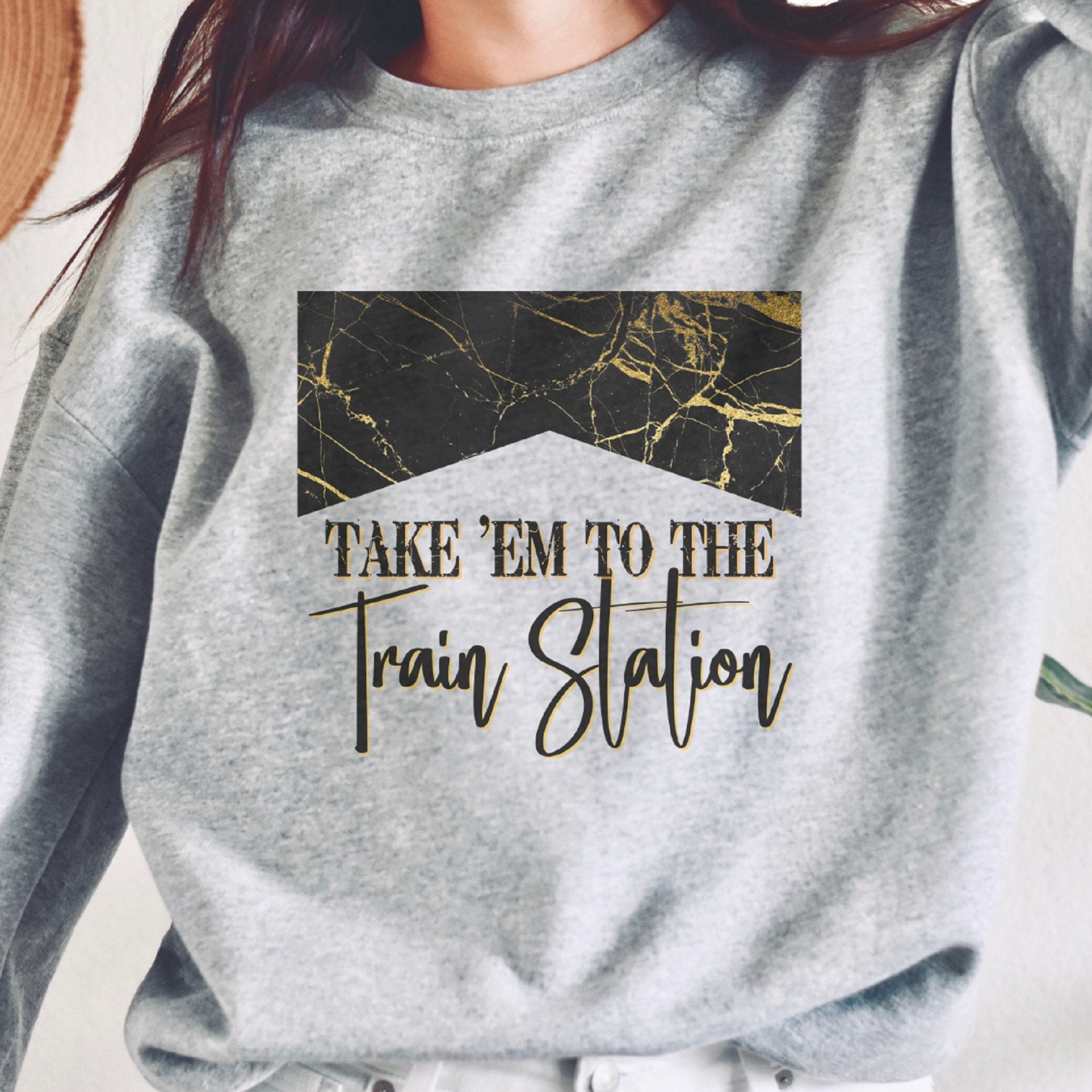 Take Em to the Train Station Crewneck Sweatshirt - Trendznmore