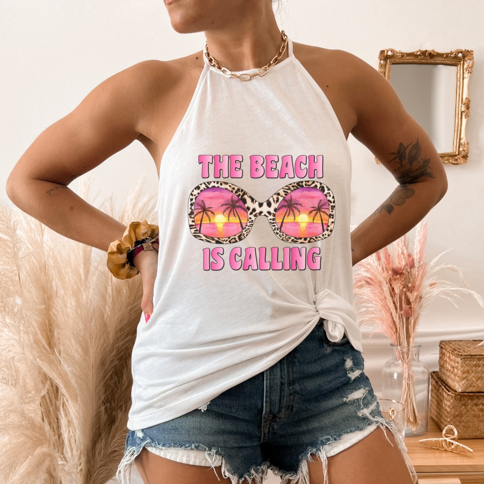 The Beach is Calling Flowy Bella Canvas Tank Top – Trendznmore