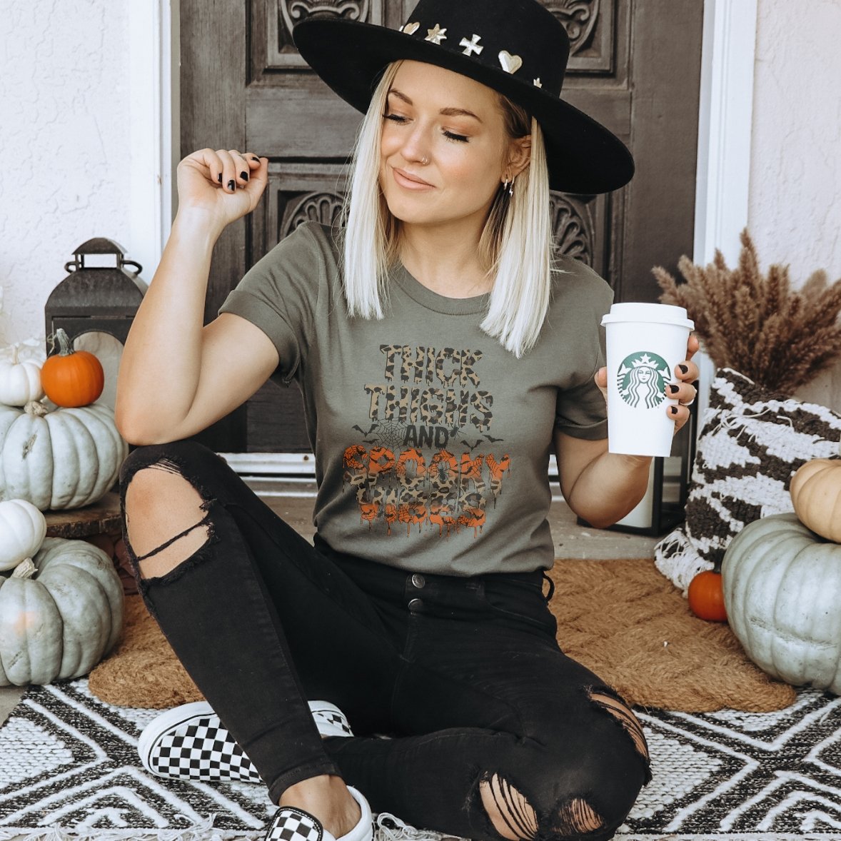 Thick Thighs and Spooky Vibes T-Shirt - Trendznmore