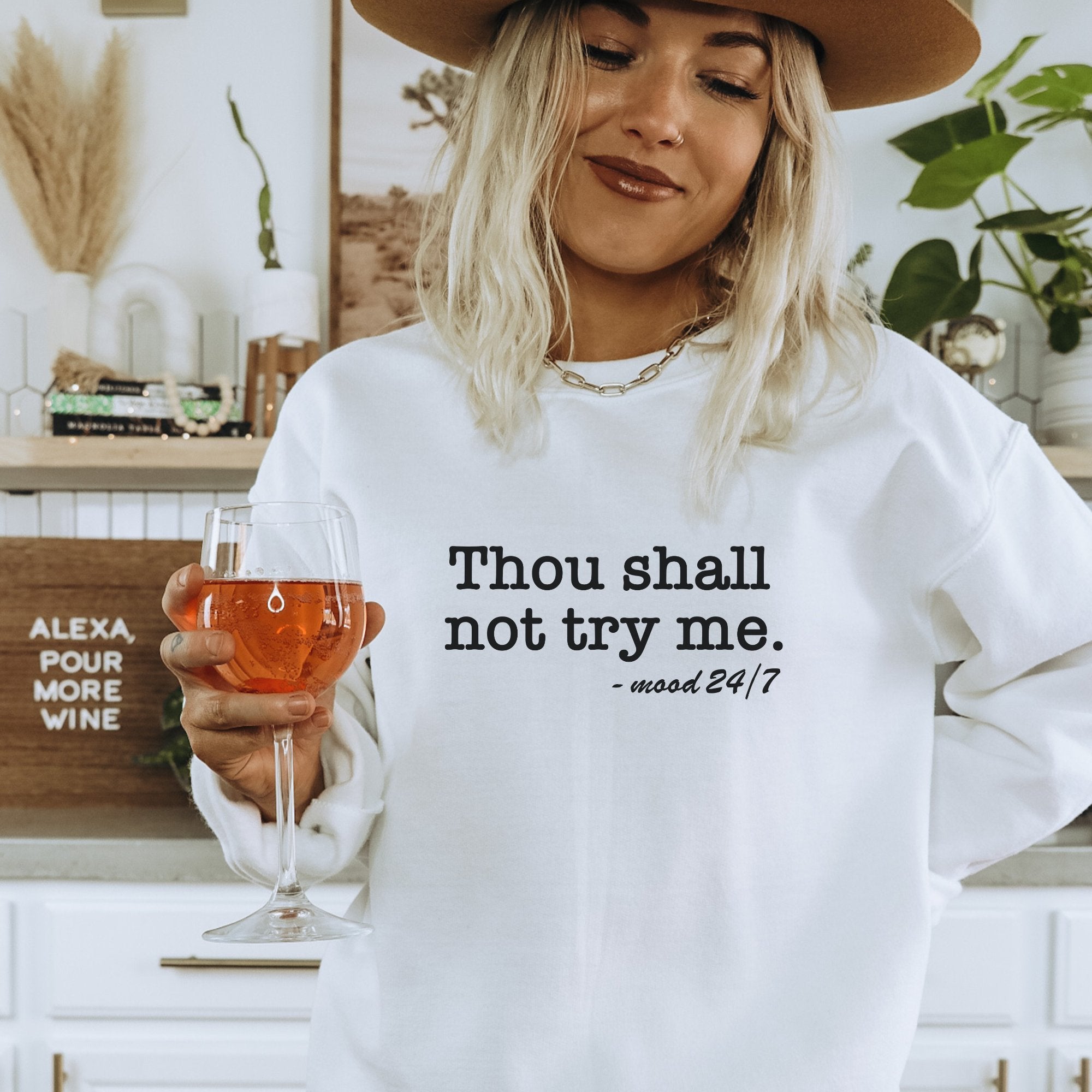 Thou Shall Not Try Me Crewneck Sweatshirt - Trendznmore