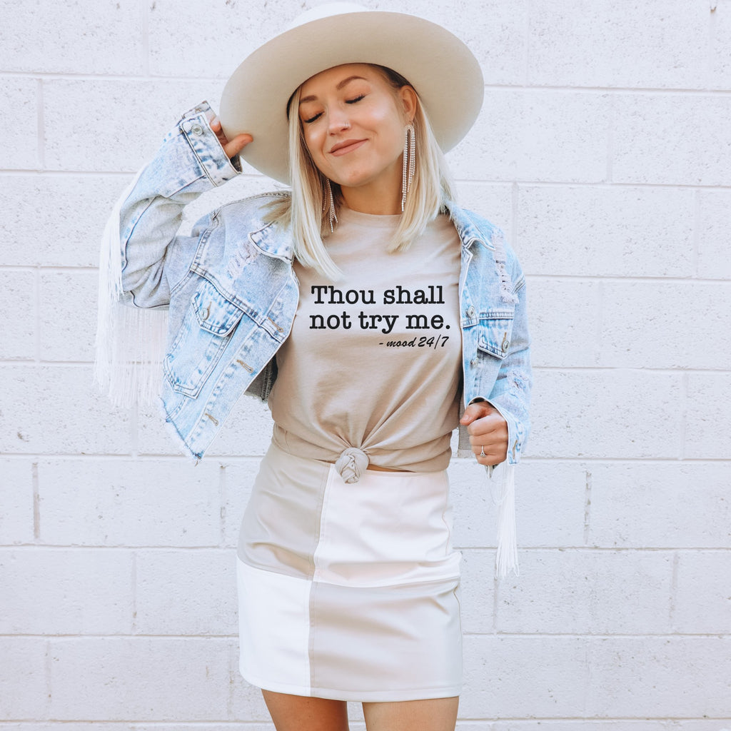 Thou Shall Not Try Me T-Shirt - Trendznmore