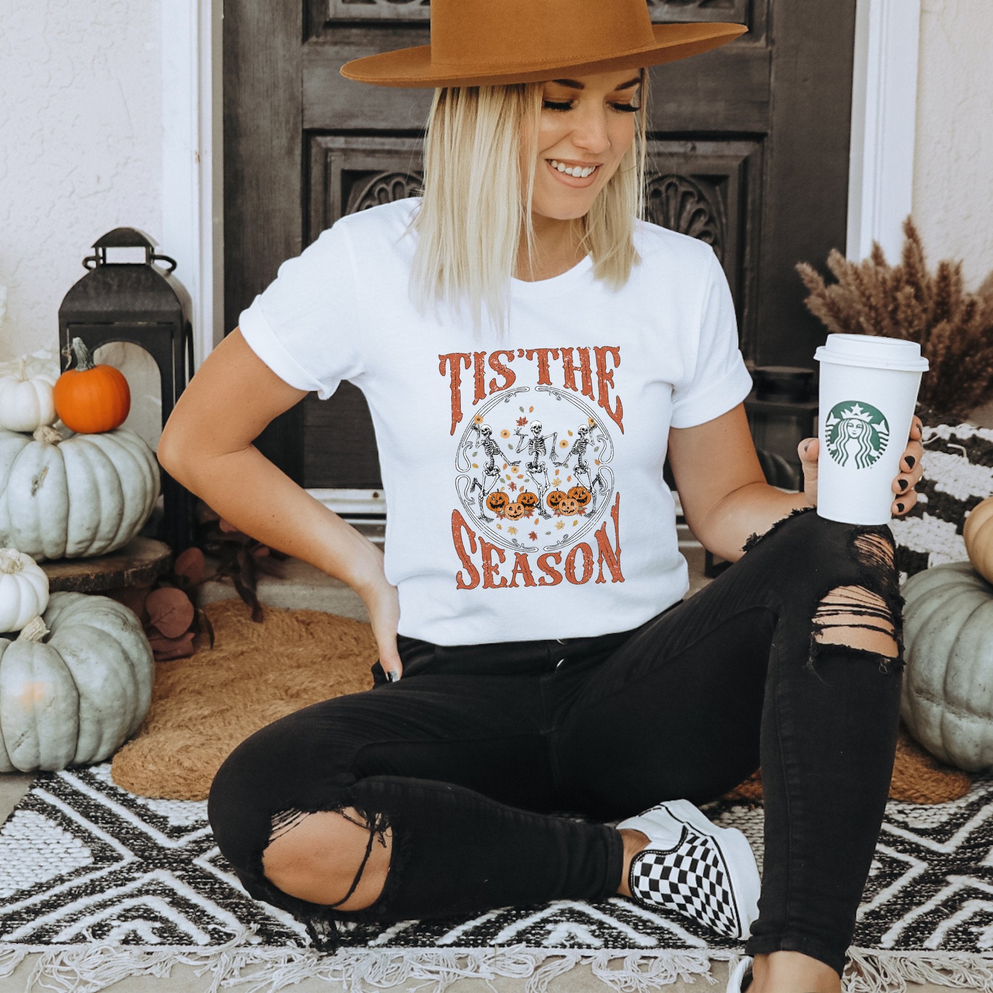 Tis the Skeleton Season Halloween T-Shirt - Trendznmore