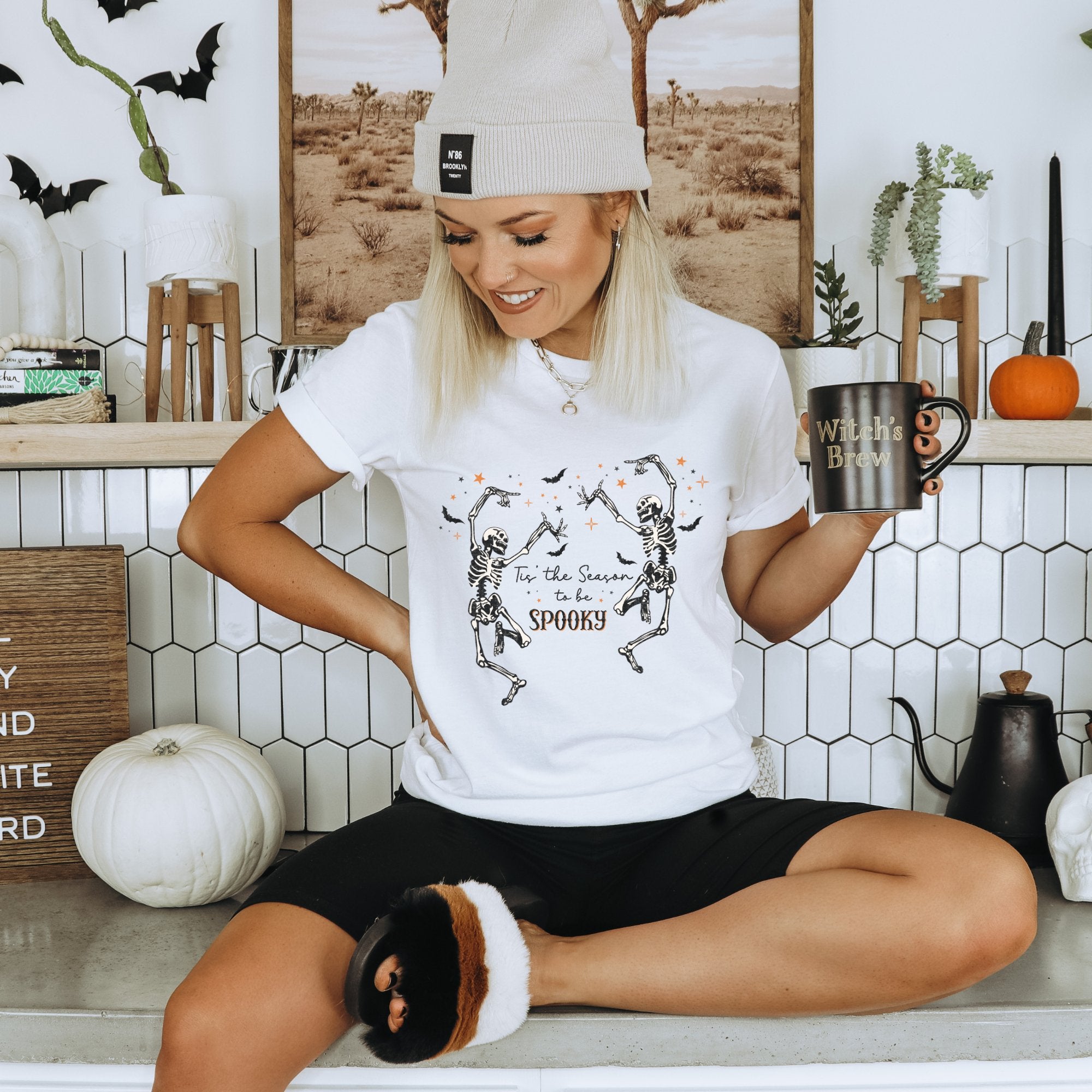 Tis the Spooky Season Skeleton Halloween T-Shirt - Trendznmore
