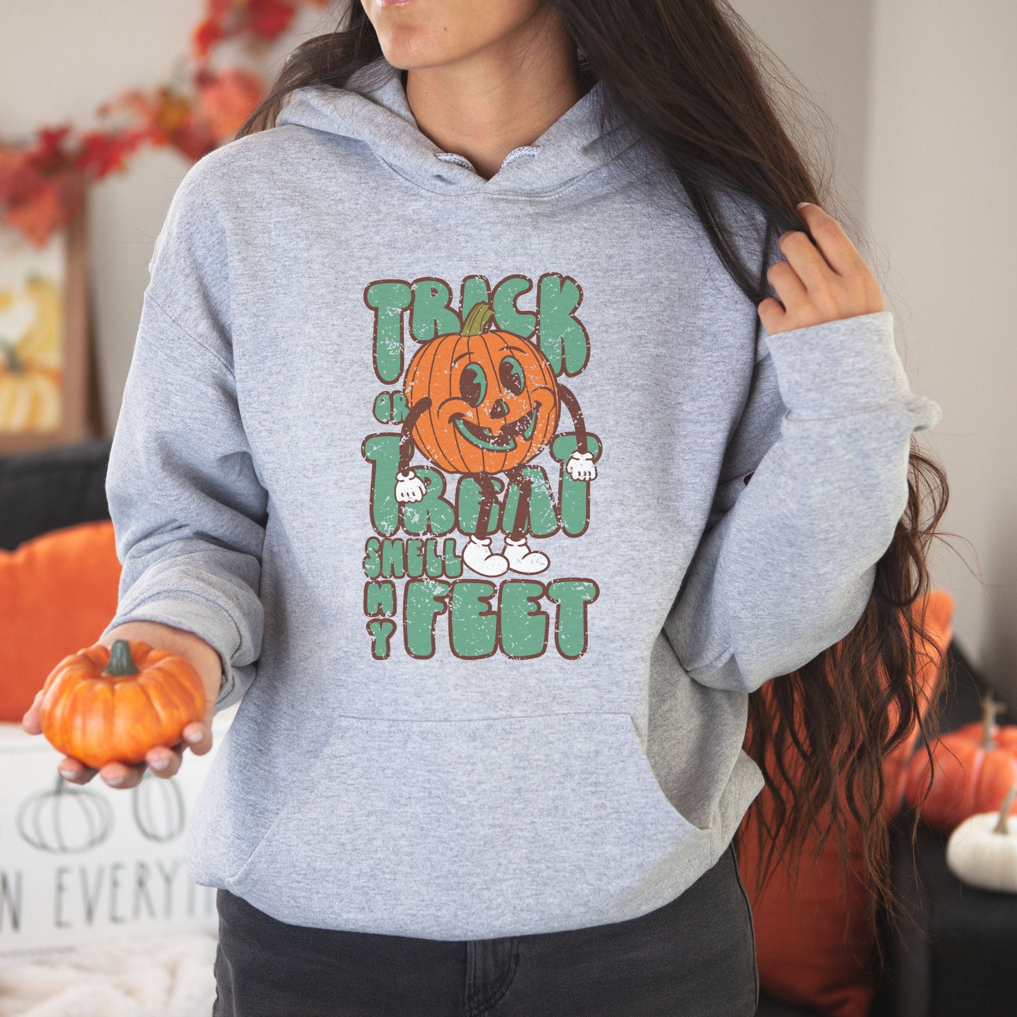 Trick or Treat Smell my Feet Halloween Hoodie - Trendznmore