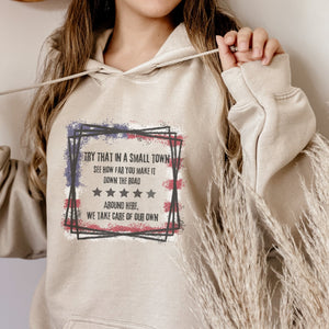 Try That in a Small Town USA Graphic Hoodie - Trendznmore