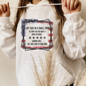 Try That in a Small Town USA Graphic Hoodie - Trendznmore